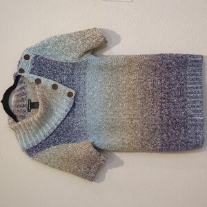 Lauren Michelle Rainbow Knit Short Sleeve Sweater Size Large